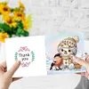 6Pcs Diamond Painting Winter Snowman Greeting Cards Christmas Cards