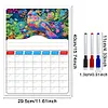 (US Local)DIY Diamond Painting Magnetic Dry Erase Calendar for Fridge Planning Board Weekly Monthly Planner Memo Board Kits