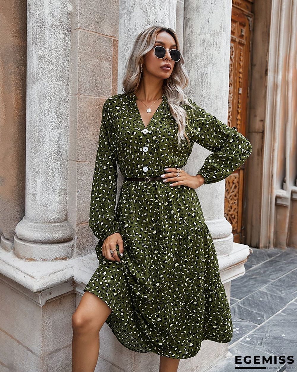 European and American Women's Leopard Print Dress Women | EGEMISS