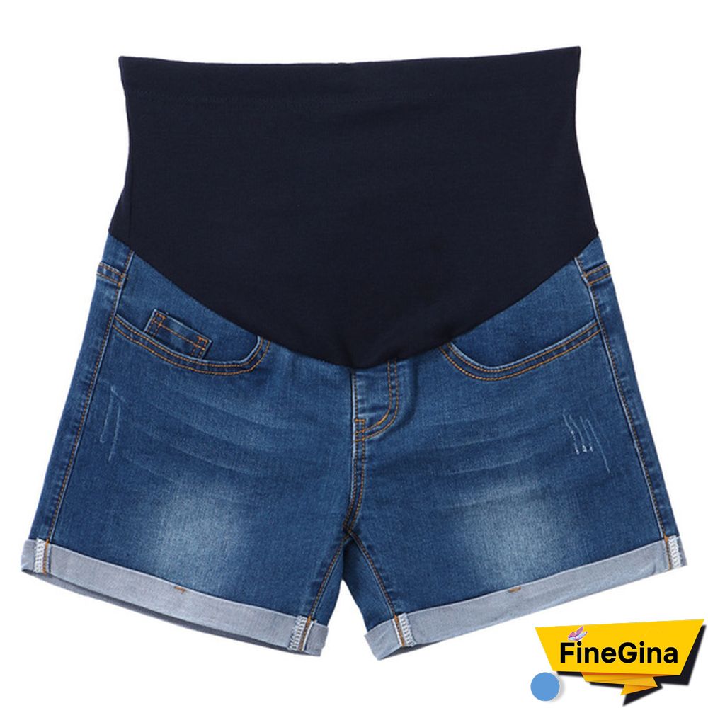 Pregnant Women Casual Shorts Summer Pregnancy Low Waist Denim Shorts