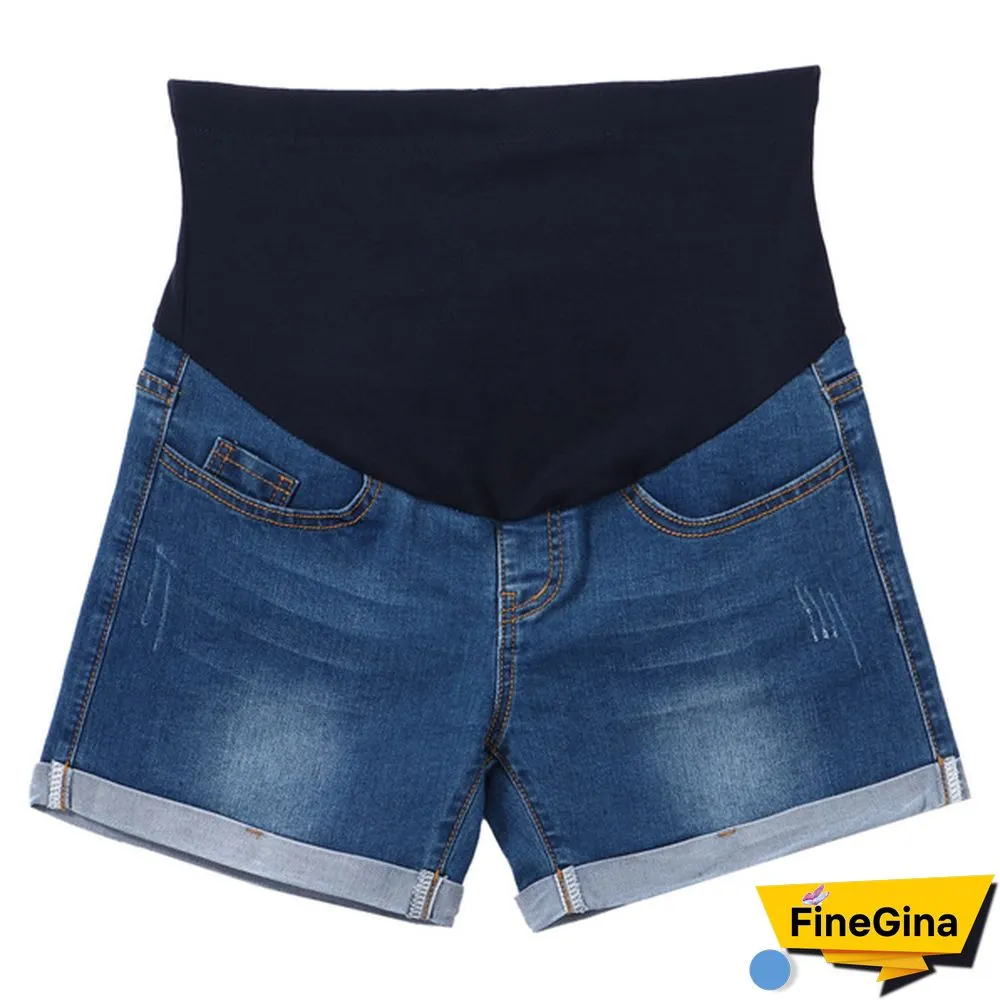 Pregnant Women Casual Shorts Summer Pregnancy Low Waist Denim Shorts