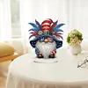 >SALE<PVC Round Special Shaped Independence Day Desktop Diamond Art Kits Bedroom Decor