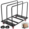 [US Local Warehouse] Folding Table Cart Heavy Duty Panel Dolly with PU Swivel Wheels 1800 LBS Drywall Cart for Party Events Hotel Factory Warehouse