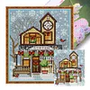 (4pcs) Christmas Cabin - 14CT Stamped Cross Stitch 15*17cm/5.91*6.69in(Bundle Sale)