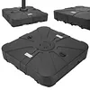 [US Local Warehouse] Patio Umbrella Base 286lbs Capacity Square Market Stand with 4 Lockable Wheels