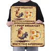 Chickens Poop Breakfast - Vintage Metal Signs - 20*30cm/30*40cm - Warning&Farm