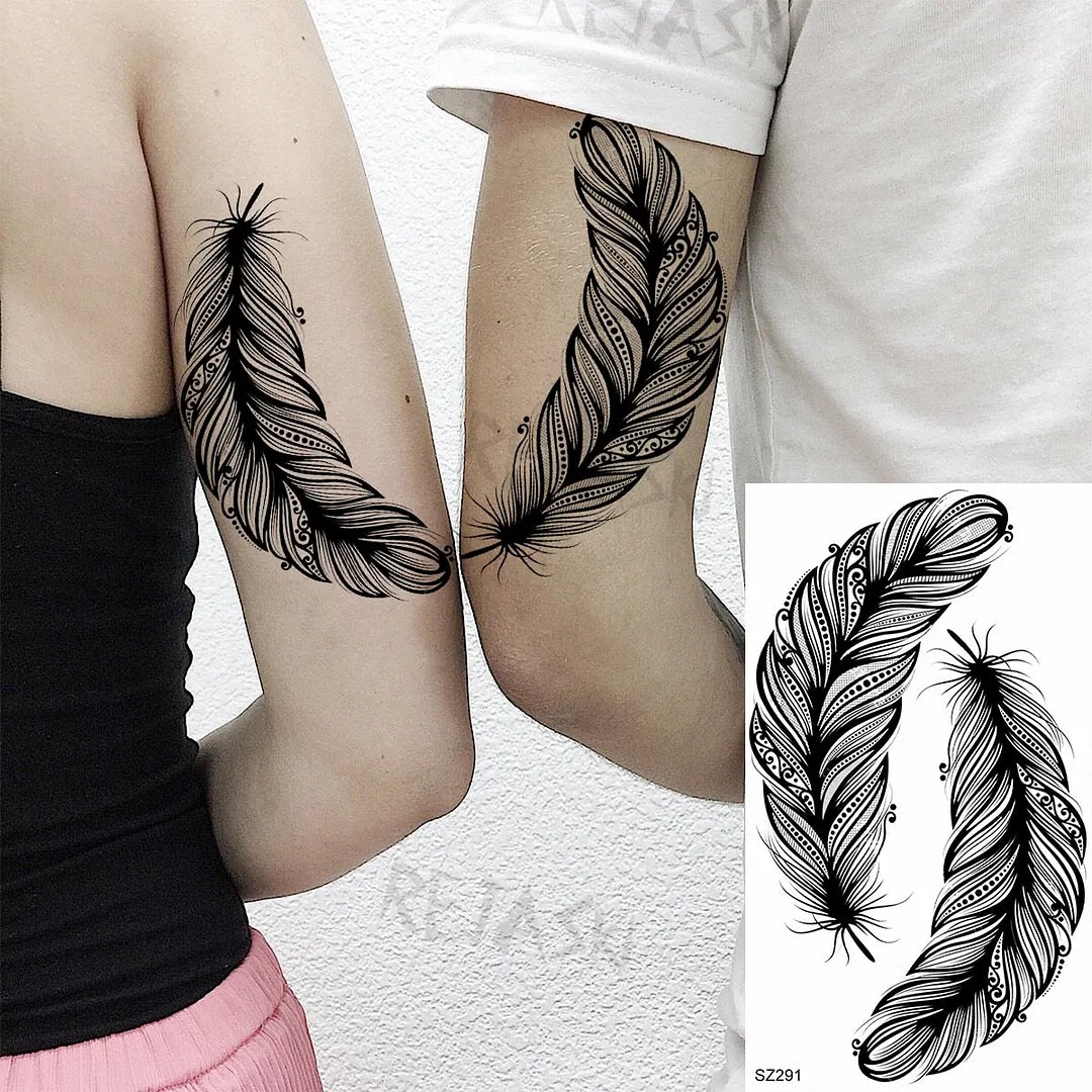 Small Henna Lotus Sexy Back Temporary Tattoos For Women Adult Feather Dandelion Fake Tattoo Body Art Waterproof Tatoos Sticker