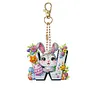 (US Local)PET Double Sided Special Shaped Easter Alphabet DIY Diamond Painting Keychain