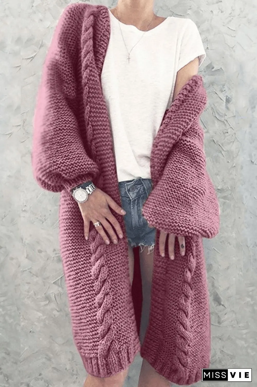 Warm Fashion Knit Sweater Cardigan Coat
