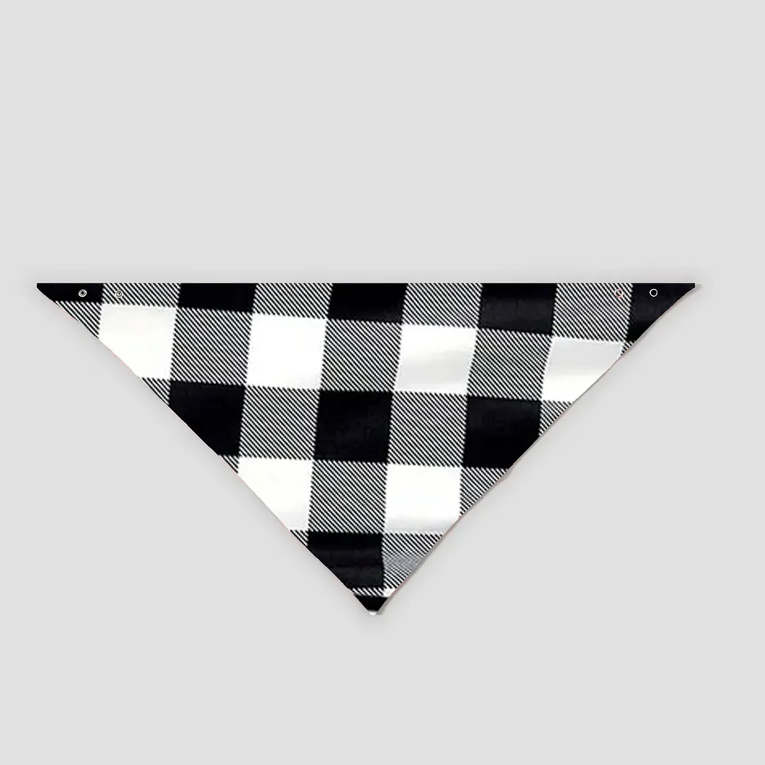 Christmas Merry Grinchmas Letter Printed White Long Sleeve Top with Black & White Plaid Pants Family Matching Pajamas