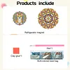 Diamond Painting Double-Layer Dog Mandala Refrigerator Magnet 360 Rotating Magnetic Refrigerator Sticker