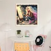 【Limited Stock Sale】Drawing Girl-11CT Stamped Cross Stitch 50*50cm/19.69*19.69in