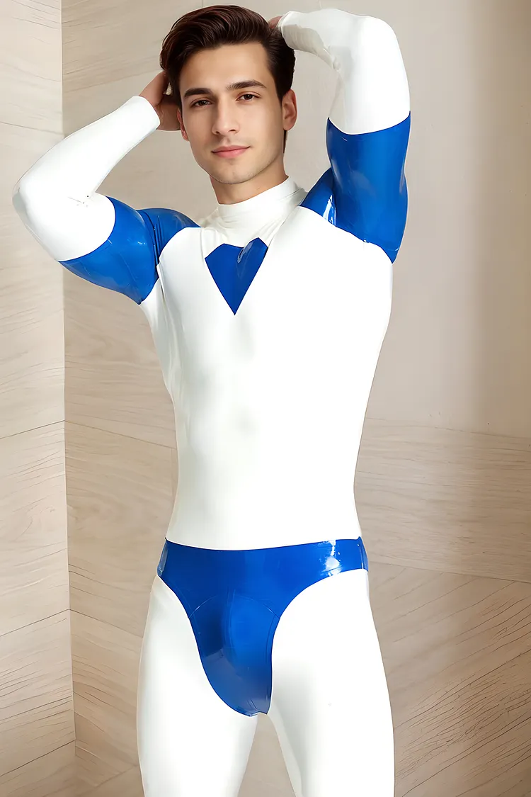 Men Latex Catsuits Diamond Dazzler Superman Cosplay