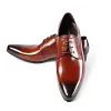  Formal Mens Leather Derby Dress Shoes Brown