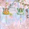 2Pcs 5D DIY Diamond Painting Sun Catcher Crystal Painting Ornaments (Fairy)