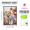 (US Local)50-Page A5 Christmas Cat Diamond Painting Notebook for Adult Holiday Gift