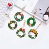 5pcs/set DIY Garland Xmas Wreath Diamonds Painting Keychain Kits