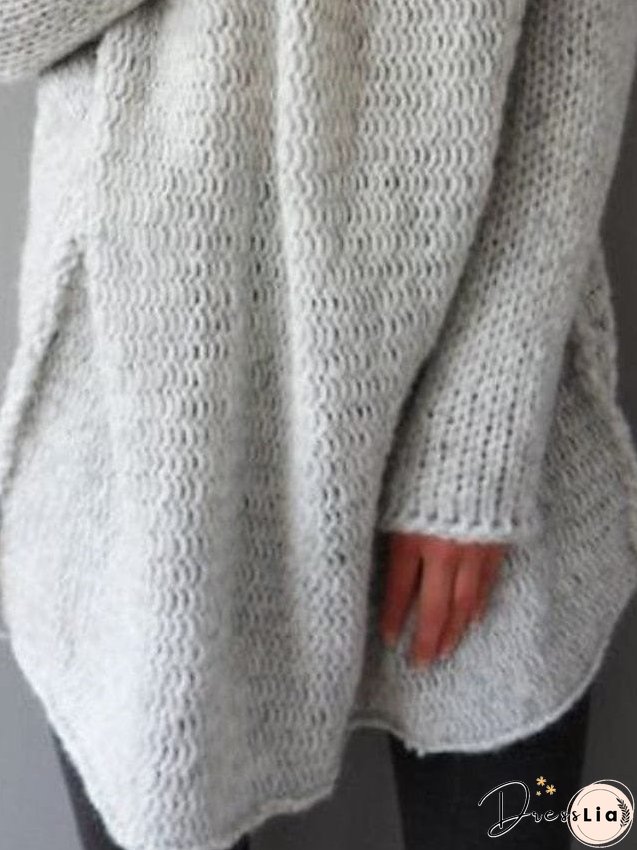 Cozy Crochet Knit Turtleneck Sweater for Women