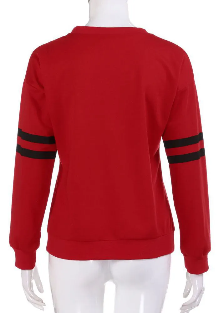 Round Neck Love Rainbow Long Sleeves Sweatshirt