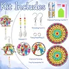 2pcs DIY Diamond Painting Parrot Wind Chimes Crystal Window Suncatcher Craft Set Birthday Gifts Home Garden Decor