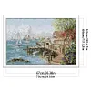 >SALE<Full Embroidery Cotton Thread 14CT Counted Mariner Harbor Cross Stitch75x52cm