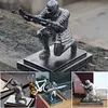 Knight Statue Pen Organizer Holder Resin Desktop Decoration