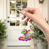 6pcs/set Dragon Diamond Painting Keychain DIY Diamond Mosaic Kit Bag Pendant