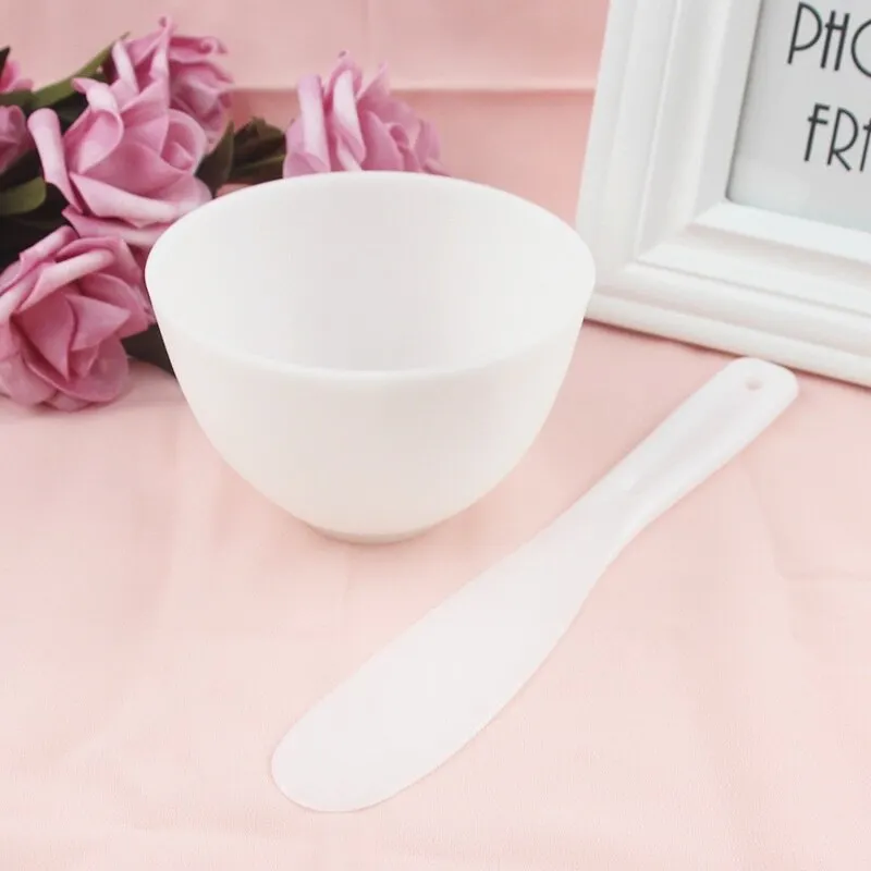 1set Portable DIY Mask Tools Non-toxic Silicone Bowl Brush Mud Stick Cup Spoon Kit Multi-functional Face Makeup Tools Durable