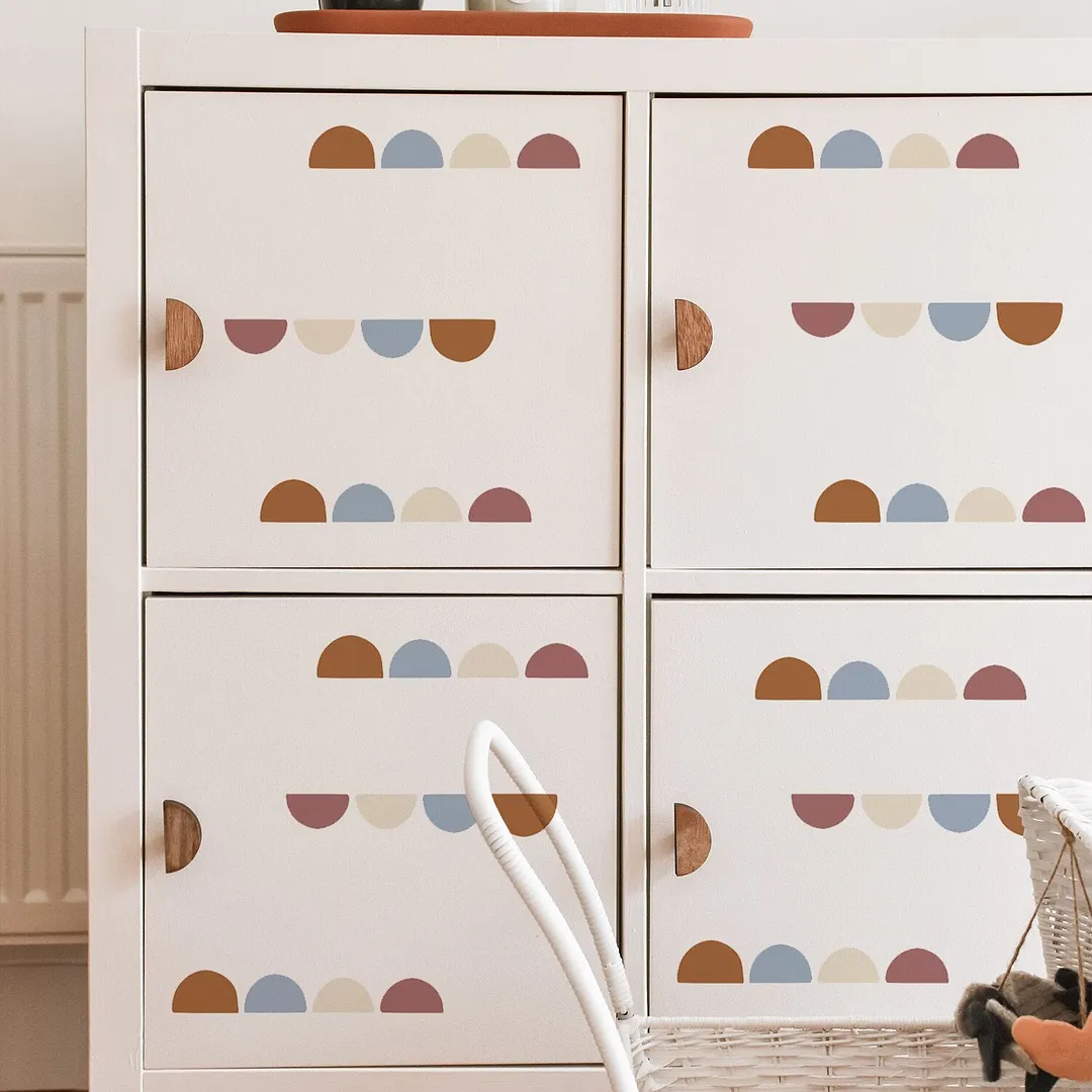 Boho Nursery Creative Wall Sticker for Kids Room Baby Girls Boys Living Room Home Decor Cartoon Dots Animals Vintage Stickers