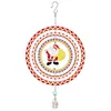 DIY Diamond Painting Double-sided Rotatable Snowman Hanging Wind Chime Suncatcher Hanging Kit