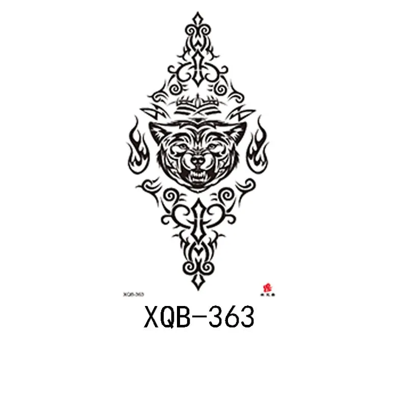 Small Full Arm Waterproof Tattoo Sticker Half Arm Arm Fierce Animal Arm Lasting European and American Tattoo Sticker