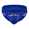 Men's Athletic Silk Underwear Low Rise Nylon Mesh Elastic Solid Pattern Sexy Briefs