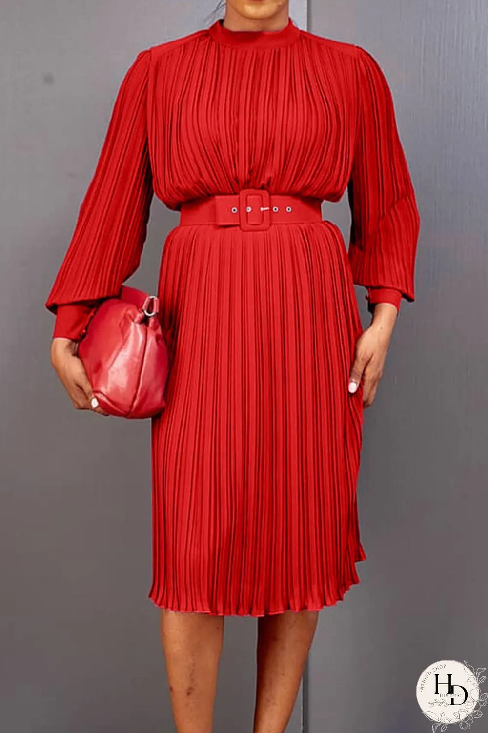 White Casual Solid Patchwork Fold With Belt O Neck Straight Dresses