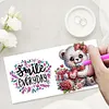 (US Local)6PCS Bear DIY Diamond Art Greeting Cards Congratulations Cards & Gifts