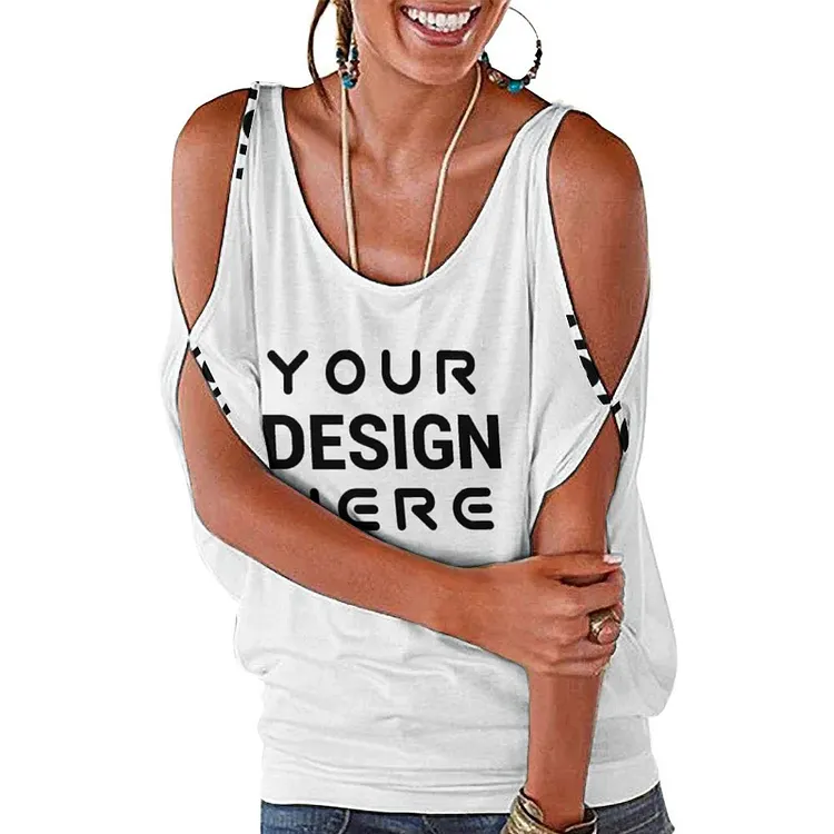 Personalized Design Women's Off Shoulder T-shirt Full Print