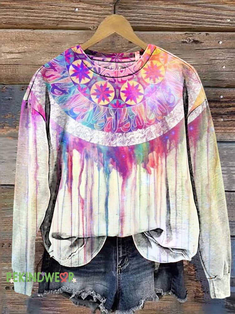 Retro Totem Sweashirt Multicolor / S