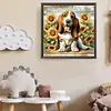 Beagle-Peinture au diamant de forage rond-40*40cm