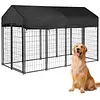 [US Local Warehouse] Outdoor Secure Wire Crate Kennel Anti-Rust Metal Dog Cage for Medium Small Dogs