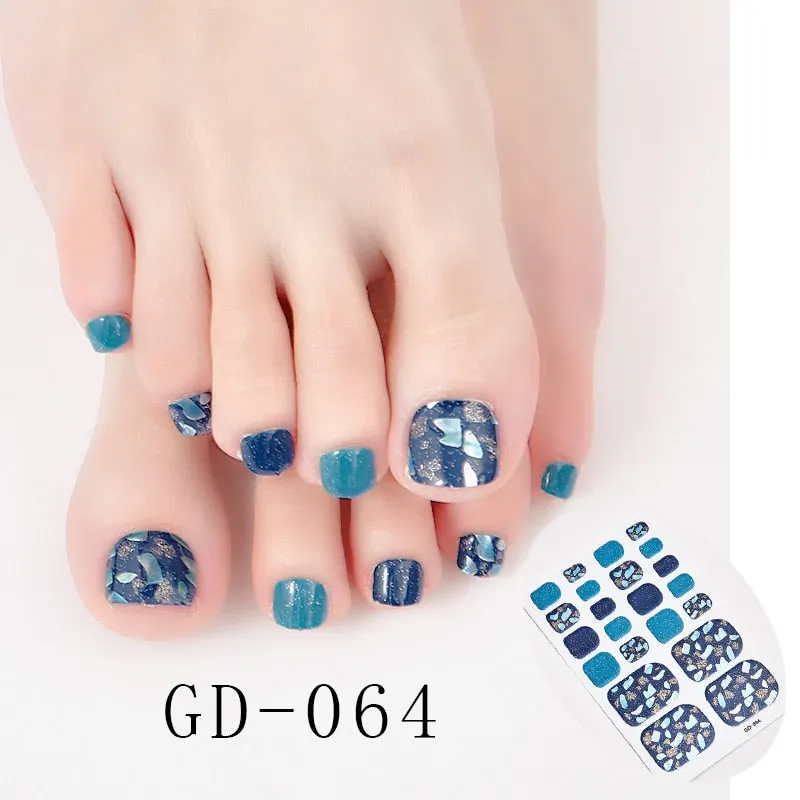 22 Tips/Sheet Nail Sticker Set Nail Accesoires Designed Nail Art Stickers 2020 Full Beauty Nails Art Decoration Nail Sticker lot