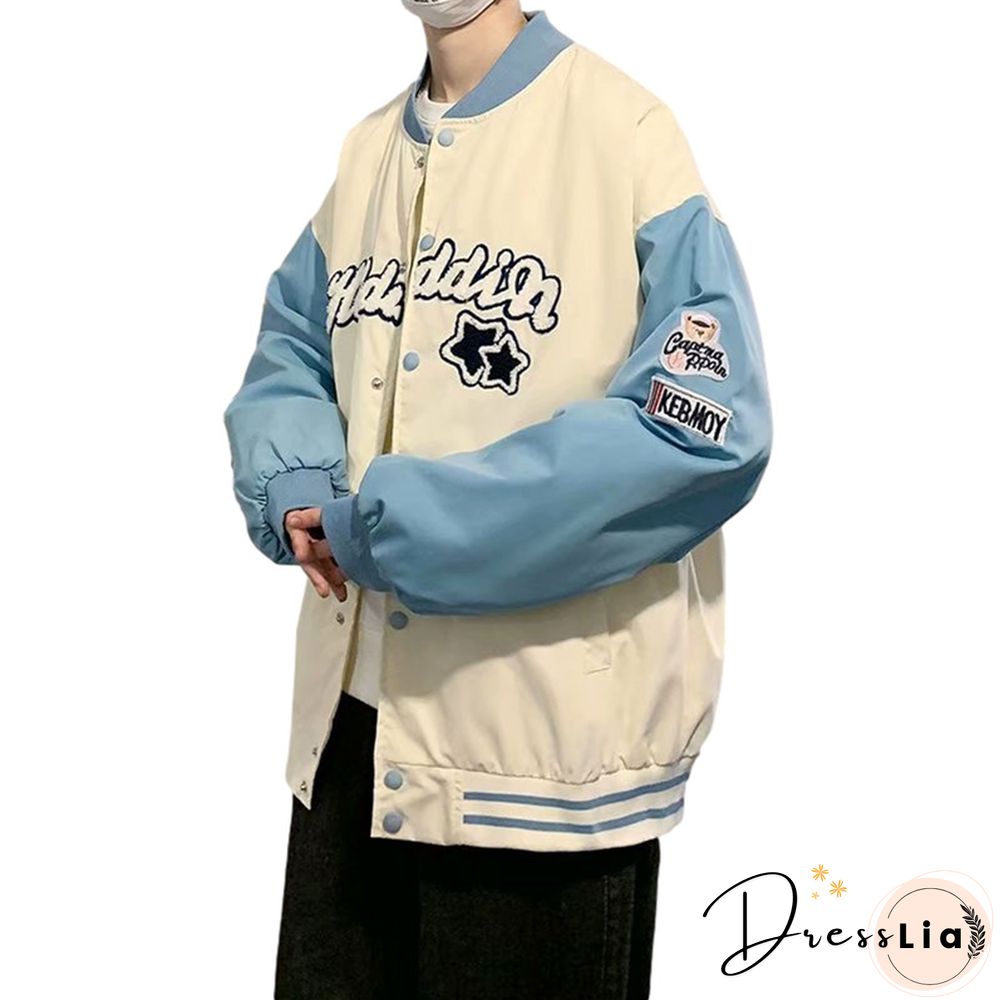 Baseball Bomber Jacket Female Men Zip Up Jacket Women Clothing Harajuku Plus Size Streetwear Outerwear Japanese