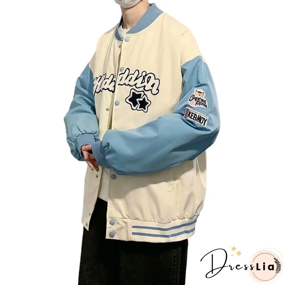 Baseball Bomber Jacket Female Men Zip Up Jacket Women Clothing Harajuku Plus Size Streetwear Outerwear Japanese