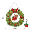 DIY Diamond Painting Hanging Wreath Kit Home Door Decor(Include Chain and Lamp Belt)