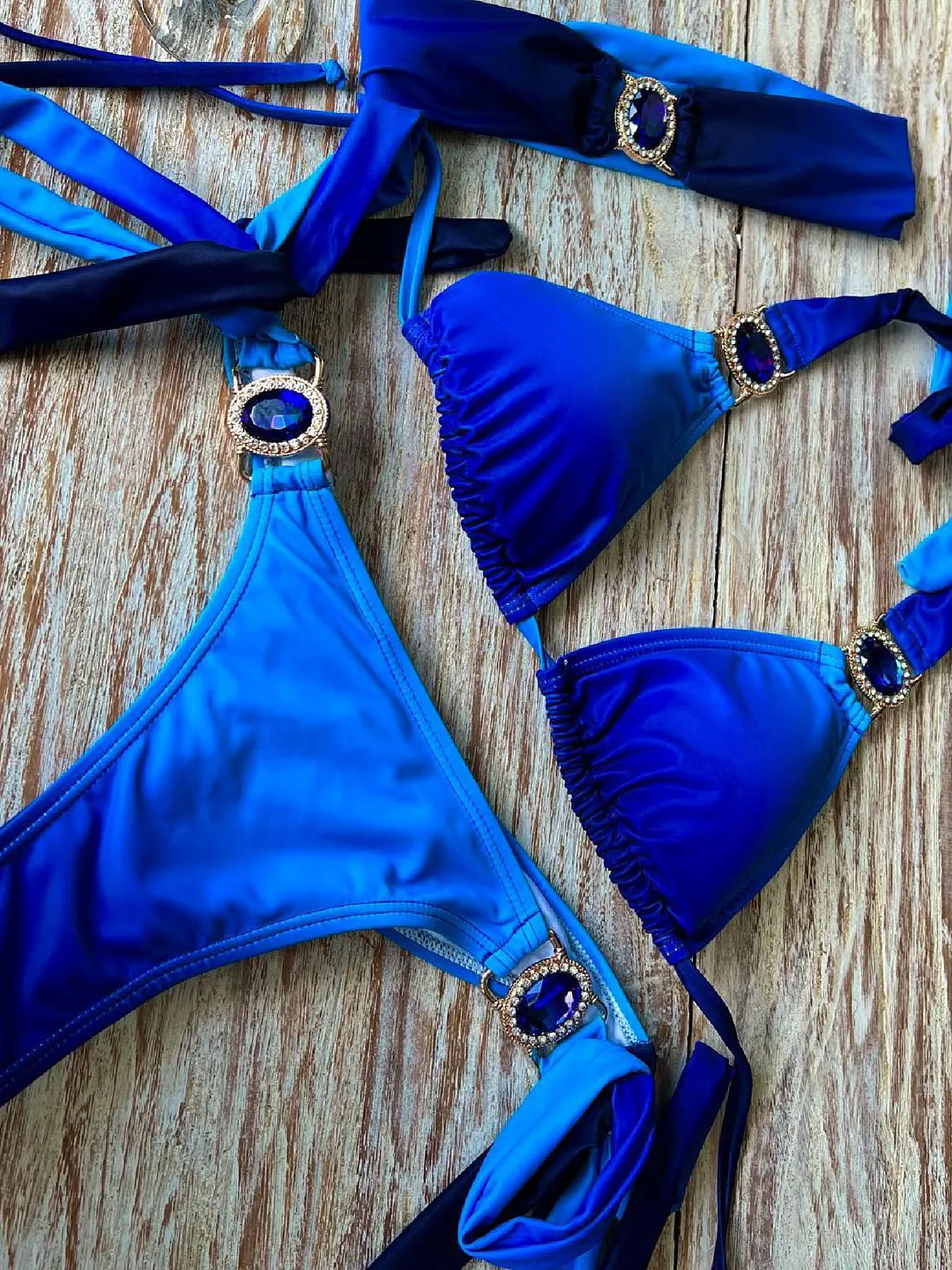 Brownm Three-Point Strap Bikini Split Swimsuit Woman 2025 New Multi-Color Bikini Export