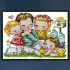 >SALE<Cross Stitch Kits Cotton Cross Stitch for Adults Kids (Happy Family)