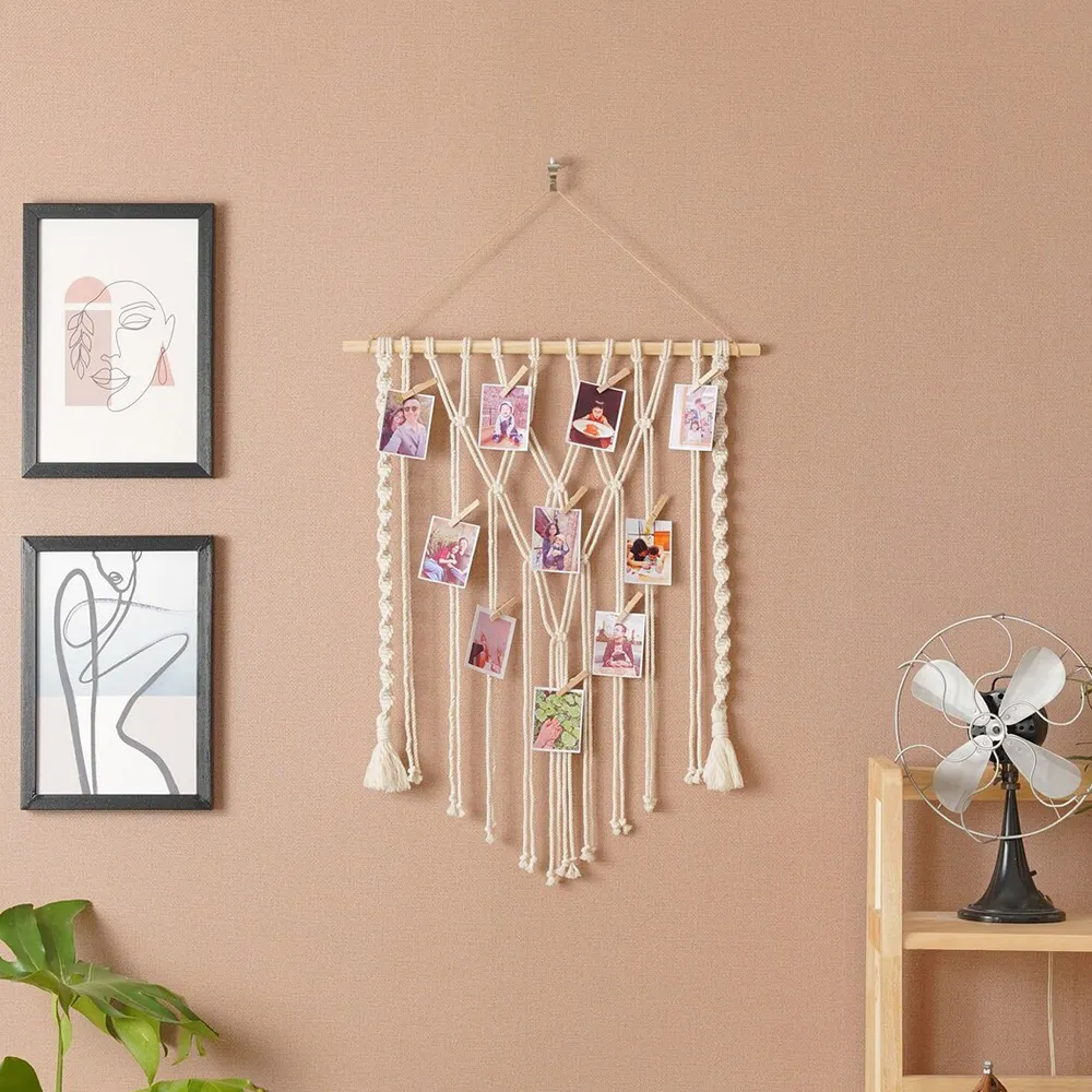 Athvotar Athvotar Style Hand Woven Tapestry Photo Clip Room Decorated Wall Pendant Photo Clip