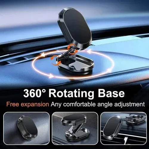 🔥 Alloy Folding Magnetic Car Phone Holder