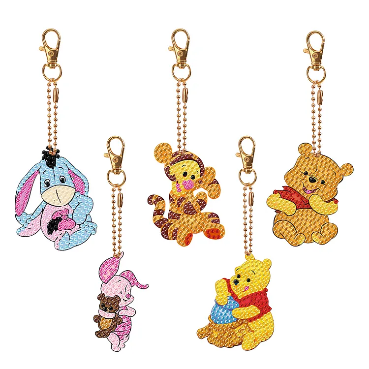 【Key-chain】DIY Diamond Art Key Rings Special Shaped Keychain Supplies Cartoon Gift for Kids gbfke