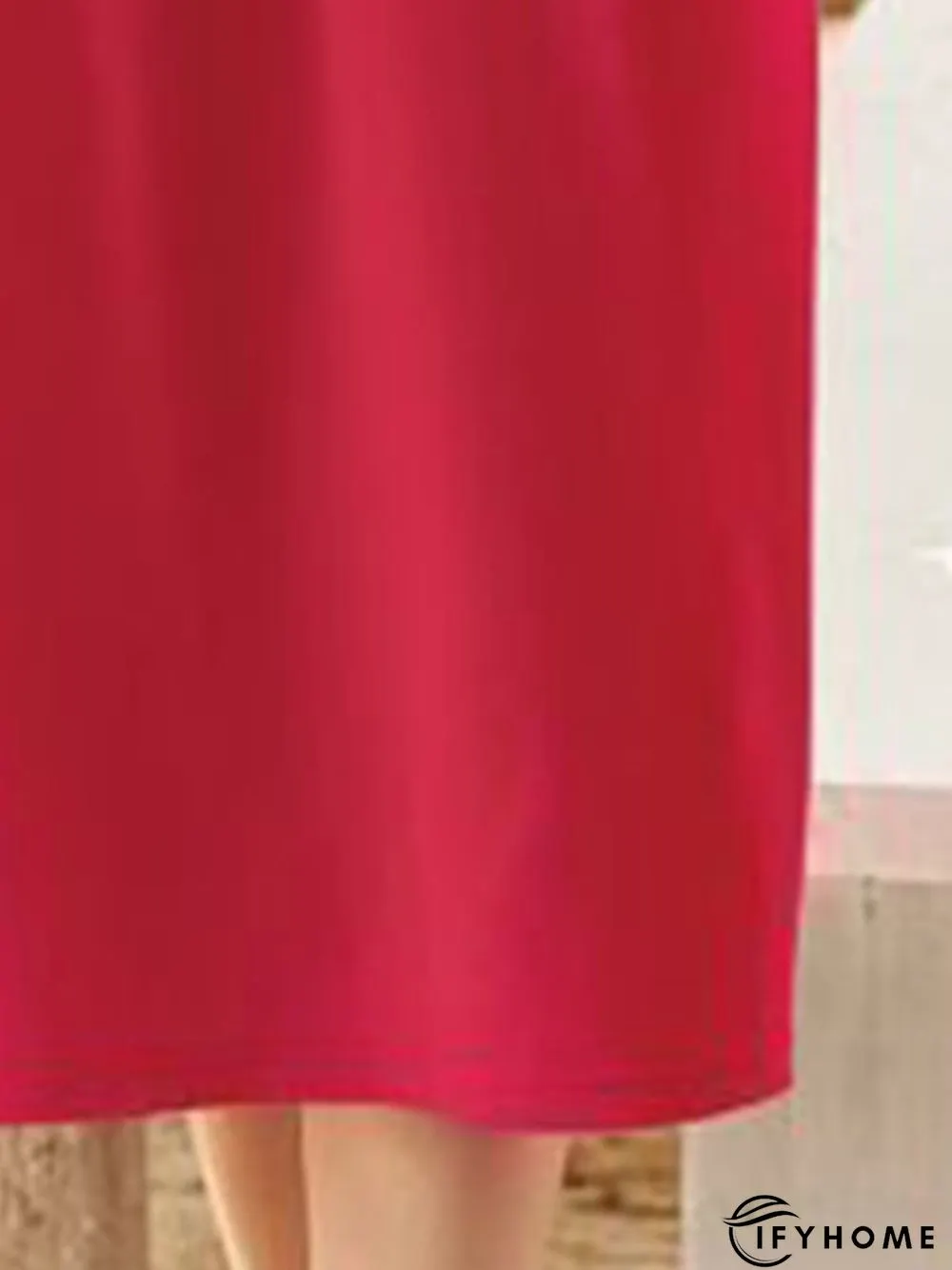 Women Caftan Pockets Shift Solid Casual Weaving Dress | IFYHOME