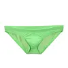 Men's Low Waist Ice Silk Solid Color Brief Panties Breathable Thin Bikini Briefs Underwear