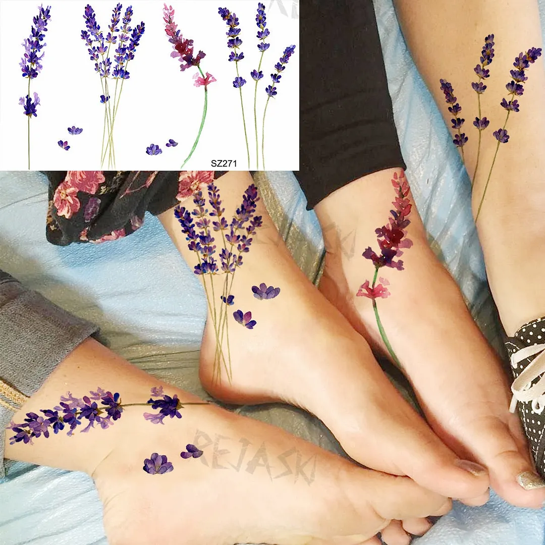 Small Henna Lotus Sexy Back Temporary Tattoos For Women Adult Feather Dandelion Fake Tattoo Body Art Waterproof Tatoos Sticker